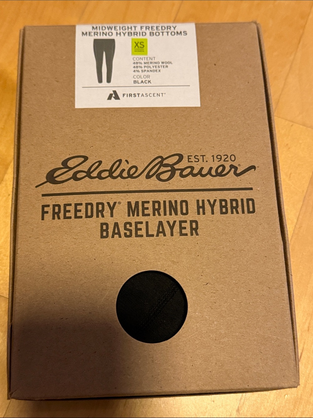 Eddie Bauer Black Midweight Freedry Merino Hybrid Track Pants
